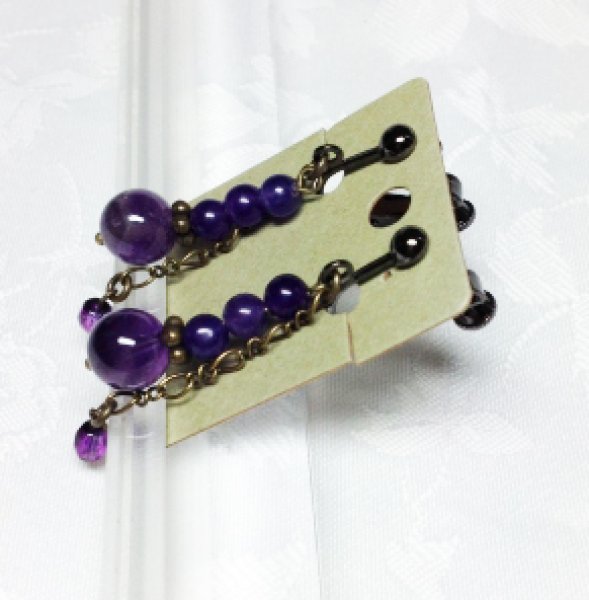 画像2: アメジストイヤリング (2)