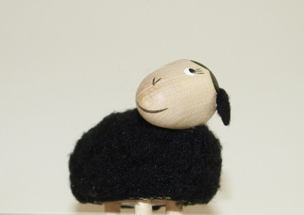 画像1: 北欧人形羊さん大（黒） (1)