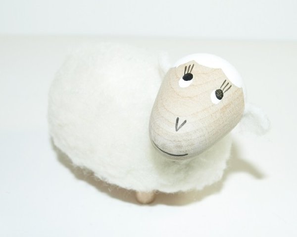 画像1: 北欧人形羊さん大（白顔白） (1)